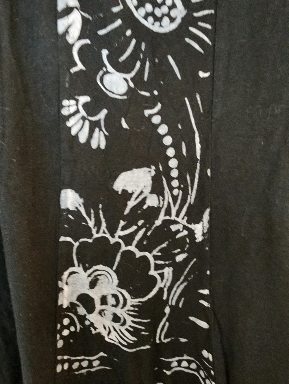 Bluefish Sunny Day Tunic Size 1 Black Floral Organic Artsy Lagenlook NWT - Picture 5 of 12